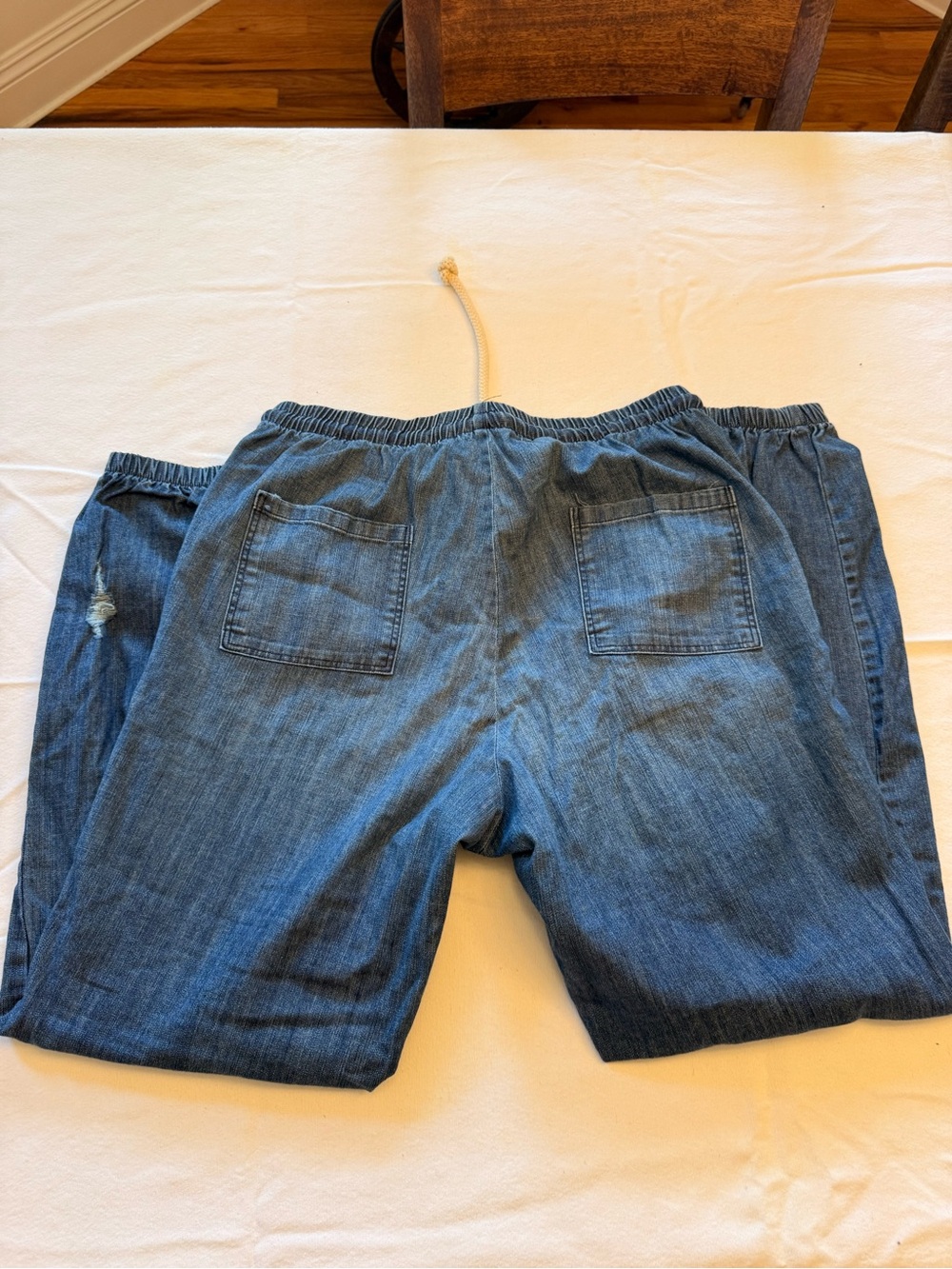 Electric & Rose Ripped Dark Blue Denim Joggers - Picture 5 of 7